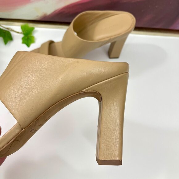 New Vince Quinn Block Heel Slide Sandals in Cappuccino Size 9 - Picture 14 of 16